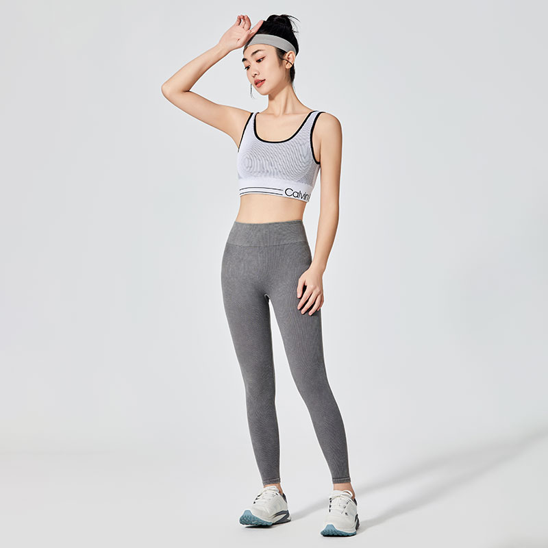 Quần legging thể thao hiệu ứng màu xám cho nữ