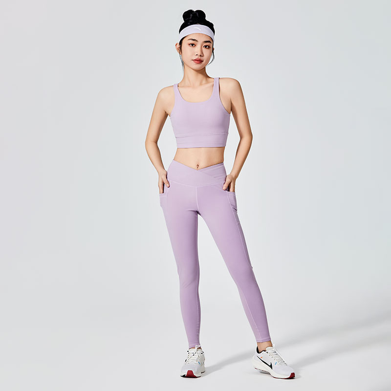 Quần legging thể thao nhuộm màu Lilac trơn dành cho nữ